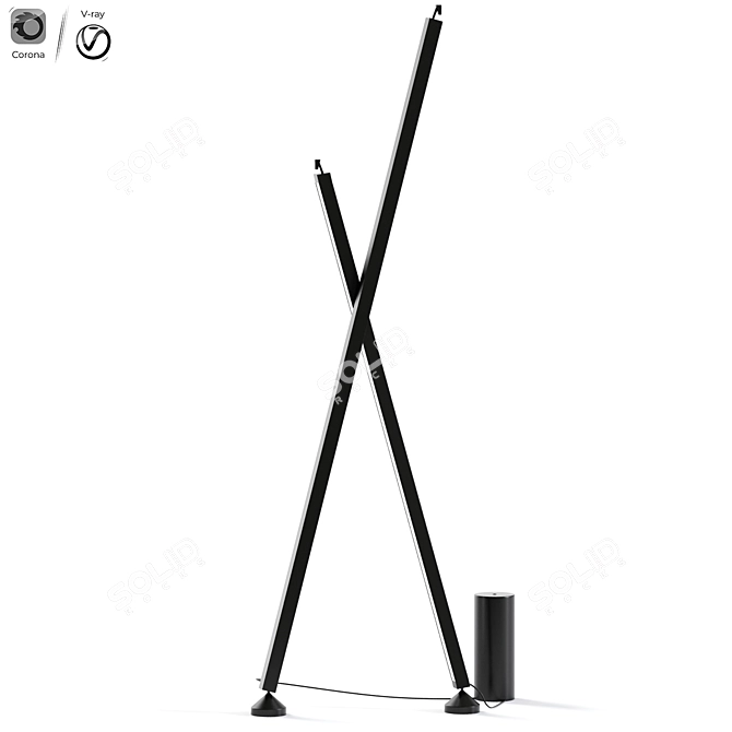 Modern Vibia Floor Lamp 3D 3D model image 3