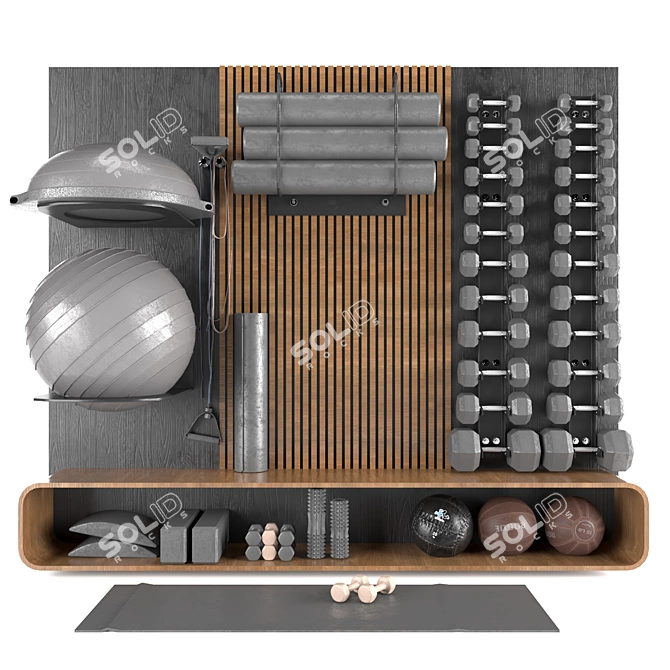 Fitness Décor Set for Home 3D model image 1