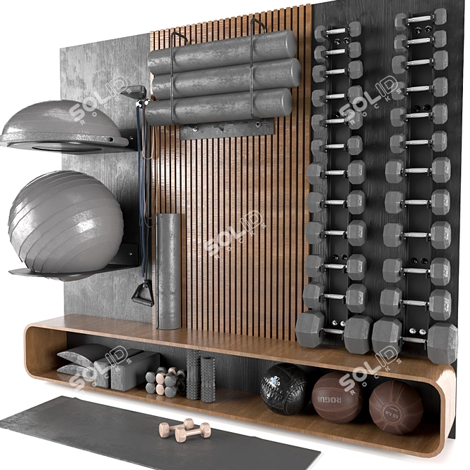 Fitness Décor Set for Home 3D model image 2