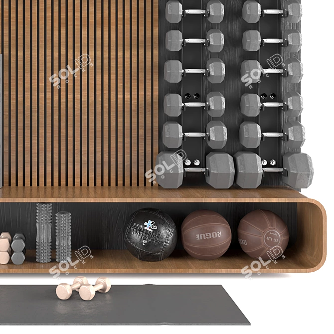 Fitness Décor Set for Home 3D model image 4