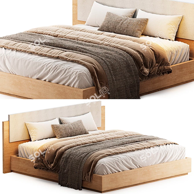 Modern 3D Teri Bed Model 3D model image 1