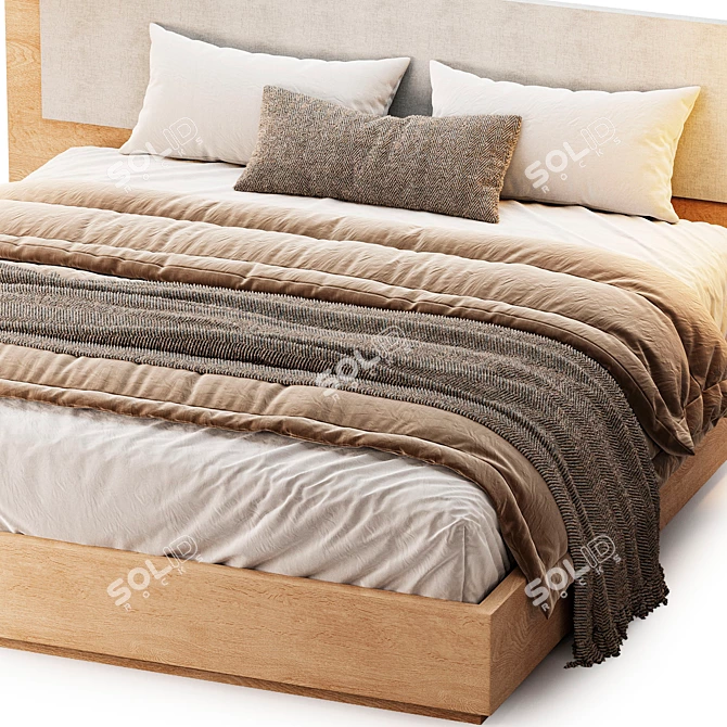 Modern 3D Teri Bed Model 3D model image 3