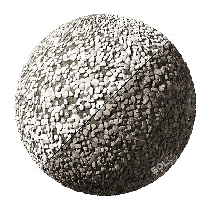 Seamless Pebble 02 Texture Pack 3D model image 1