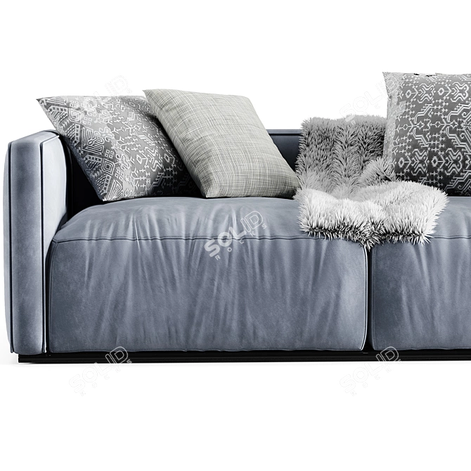 Modern Poliform Shangai 2-Seater Sofa 3D model image 3