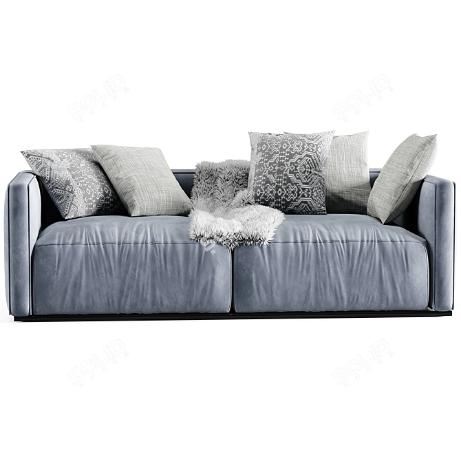 Modern Poliform Shangai 2-Seater Sofa 3D model image 4