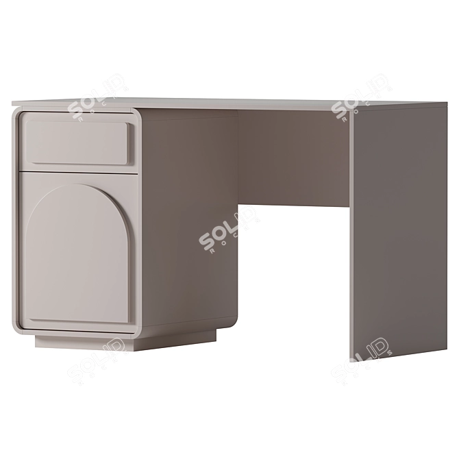 Modular Minimalist Writing Desk 3D model image 1