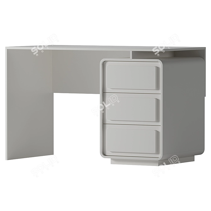 Modular Minimalist Writing Desk 3D model image 2