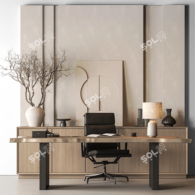 Executive Desk - Modern Office Furniture 3D model image 1