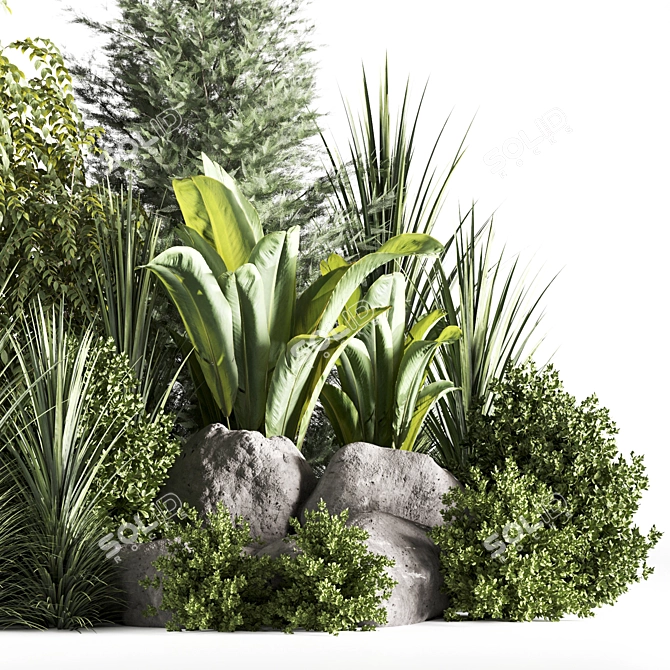 High-Quality Bush Set for Rendering 3D model image 3