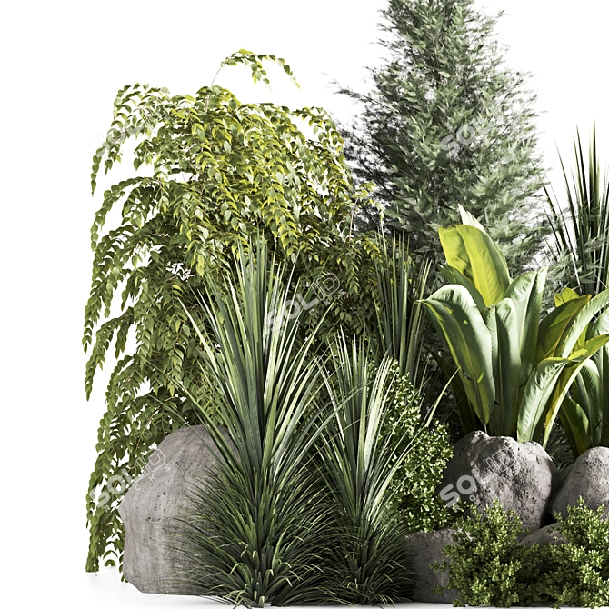 High-Quality Bush Set for Rendering 3D model image 4