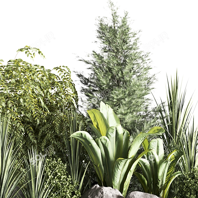 High-Quality Bush Set for Rendering 3D model image 5