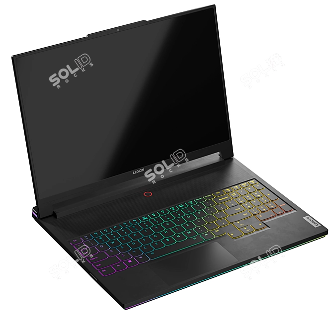 Carbon Black Lenovo Legion Notebook 3D model image 3