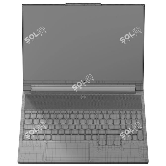 Carbon Black Lenovo Legion Notebook 3D model image 6