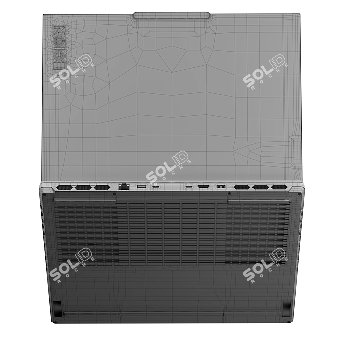 Carbon Black Lenovo Legion Notebook 3D model image 7