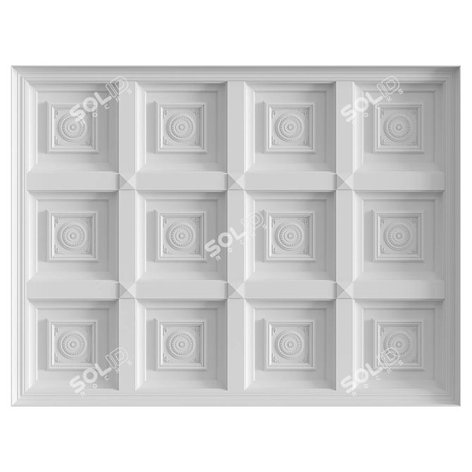 Elegant Ceiling Composition 77 3D model image 1