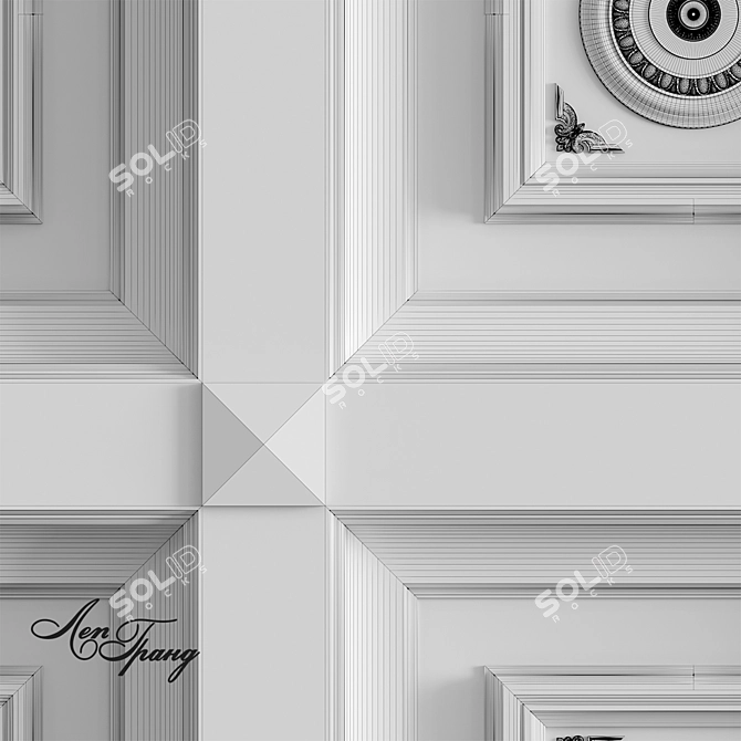 Elegant Ceiling Composition 77 3D model image 2