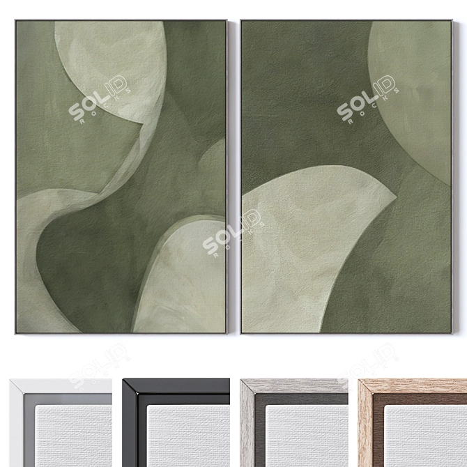 Textured Frame Set for 3D Modeling 3D model image 1