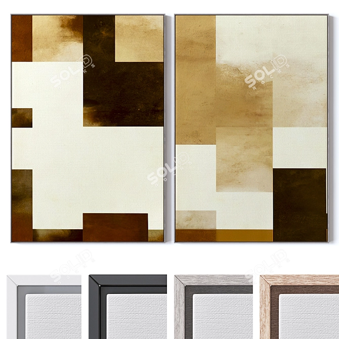 Modern Wall Paintings Collection: 3D Model 3D model image 1