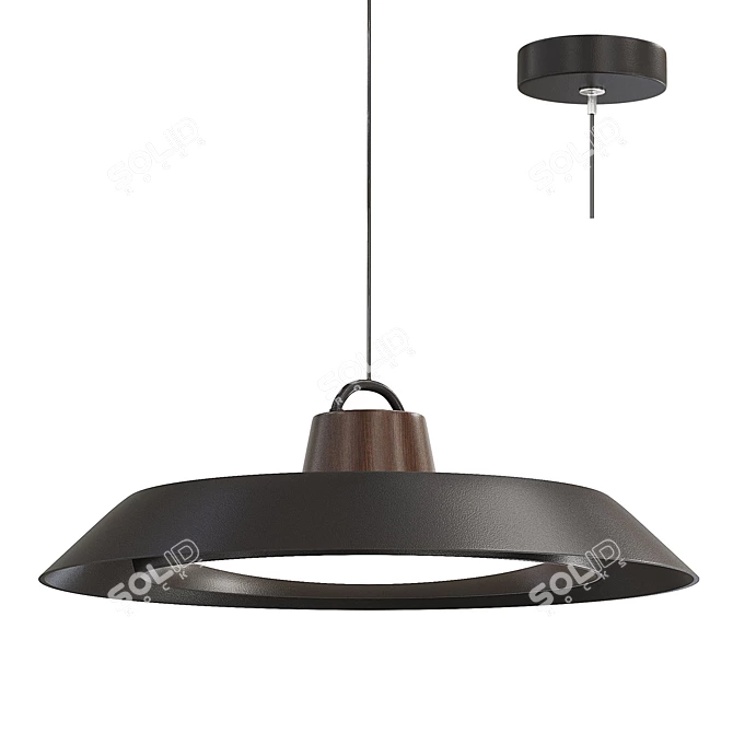 Modern Pendant Lamp with X-Form 3D model image 3