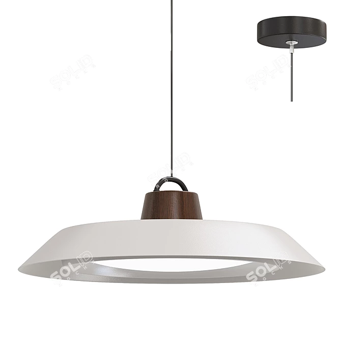 Modern Pendant Lamp with X-Form 3D model image 4