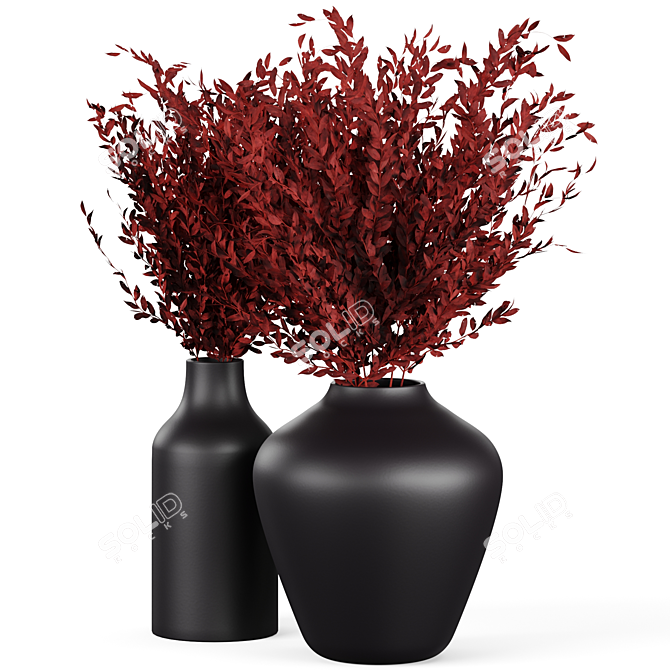 Rustic Charm Dry Bouquet Set 3D model image 1