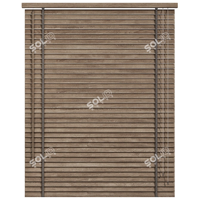 Folding Wooden Blinds 2015 3D model image 3