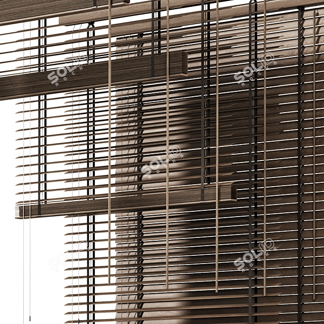 Folding Wooden Blinds 2015 3D model image 6