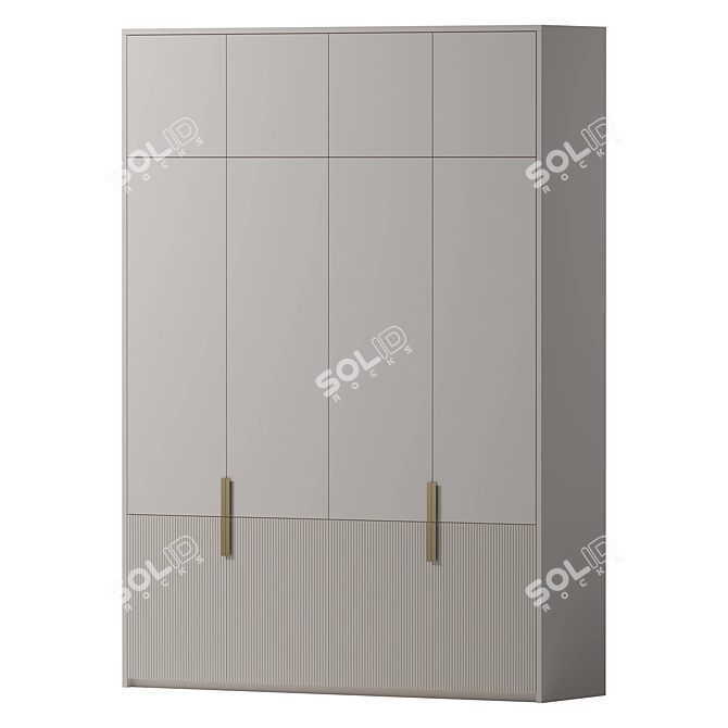 Vintage Wardrobe with Classy Design 3D model image 2