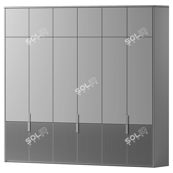 Vintage Wardrobe with Classy Design 3D model image 3