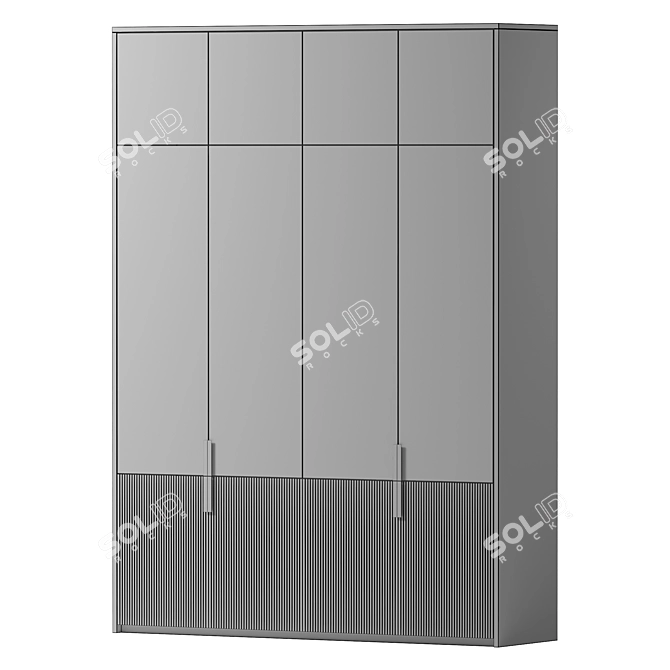 Vintage Wardrobe with Classy Design 3D model image 4