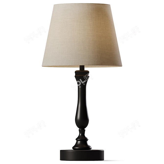  Modern Black Table Lamp 3D model image 1