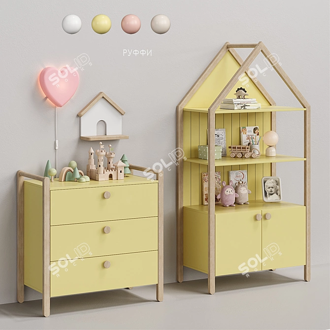 Ruffi Kids Furniture Set 3D model image 4