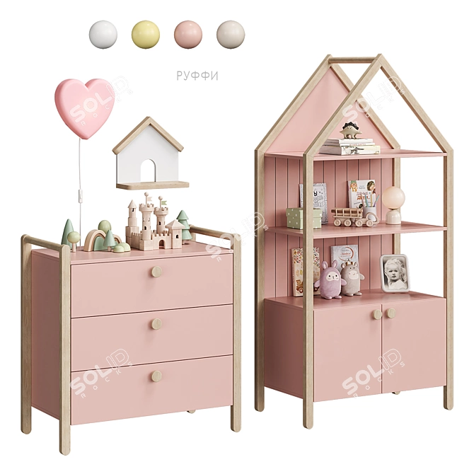 Ruffi Kids Furniture Set 3D model image 5