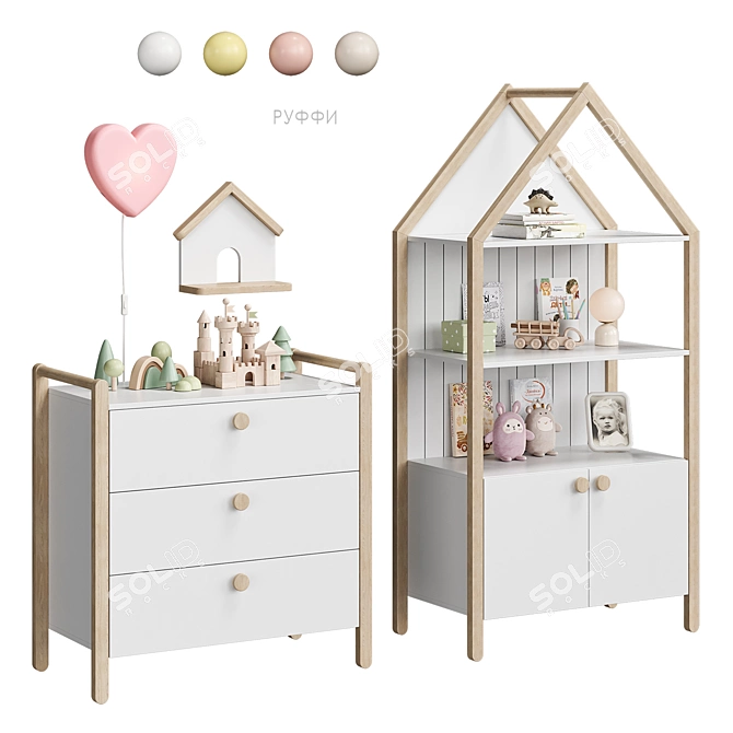 Ruffi Kids Furniture Set 3D model image 6