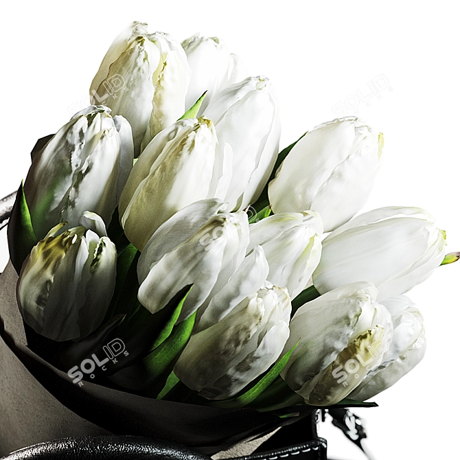 Tulip Bouquet Decor Set 3D model image 2