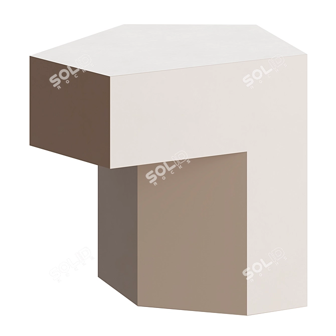 Sleek Lock Side Table 3D model image 3