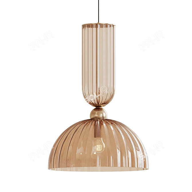 Elegant Antic Pendant Light 3D model image 2