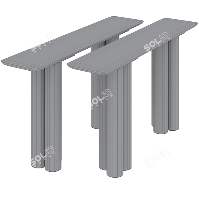 Elegant Imogen Console Table 3D model image 5