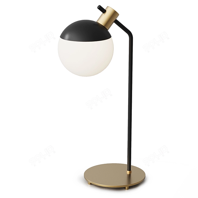 Elegant Black Table Lamp "Miranda 3D model image 1