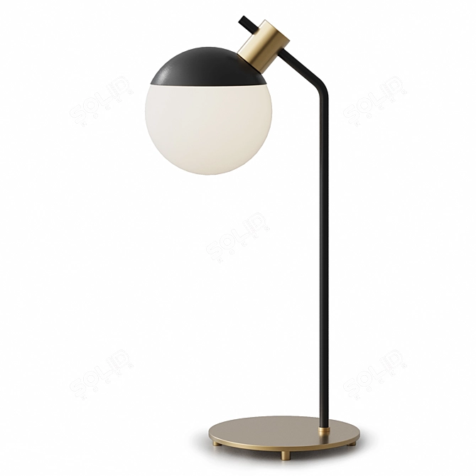 Elegant Black Table Lamp "Miranda 3D model image 2