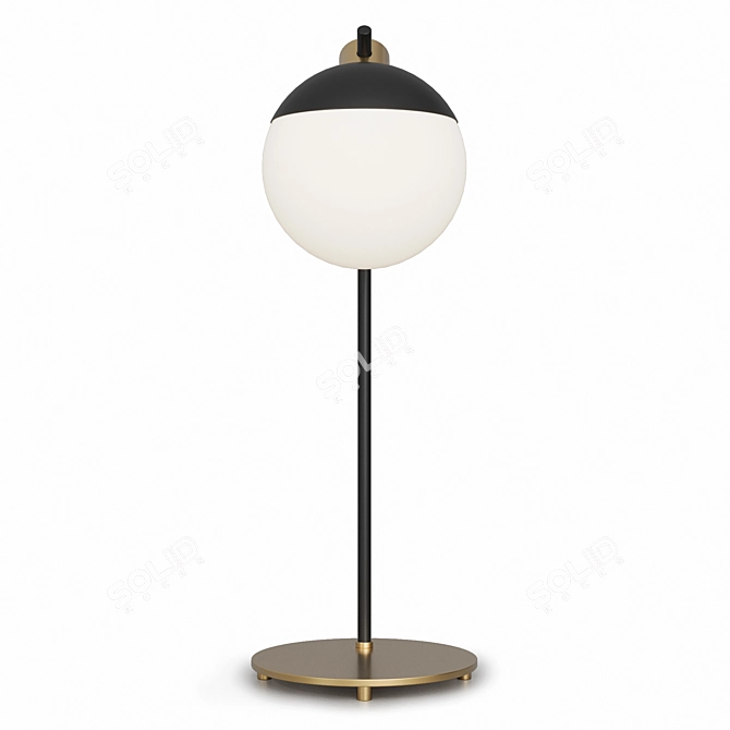 Elegant Black Table Lamp "Miranda 3D model image 4