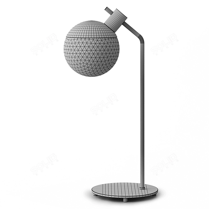 Elegant Black Table Lamp "Miranda 3D model image 5