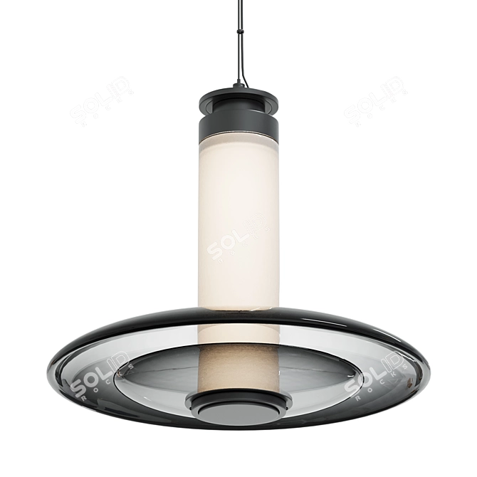 Modern Small Disc Pendant Design 3D model image 1