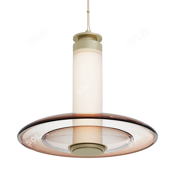 Modern Small Disc Pendant Design 3D model image 2