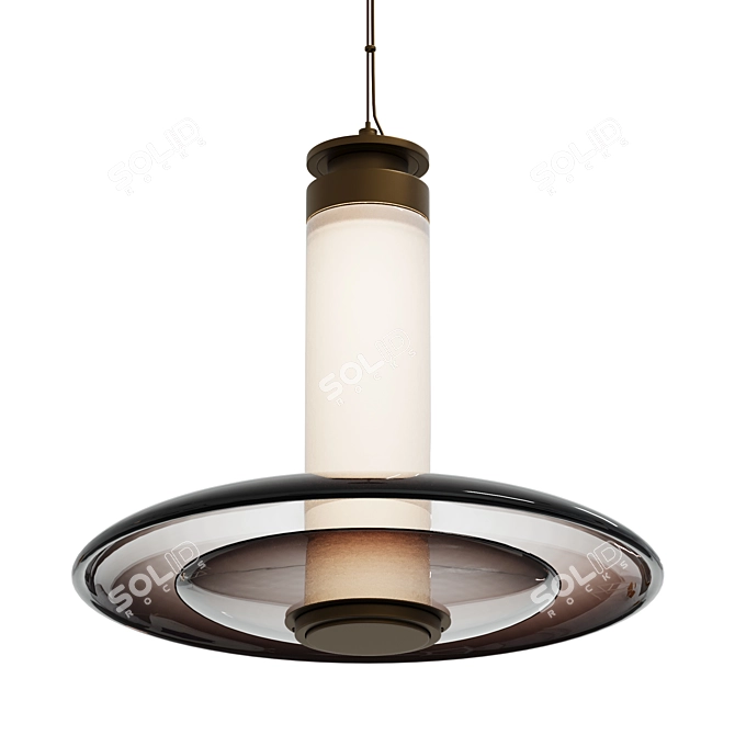 Modern Small Disc Pendant Design 3D model image 3