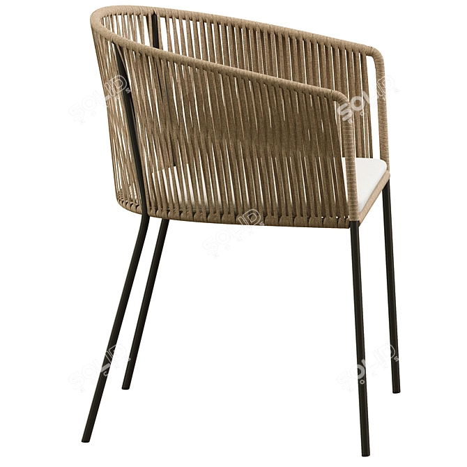 Elegant Outdoor Jocelyn Chair 3D model image 3