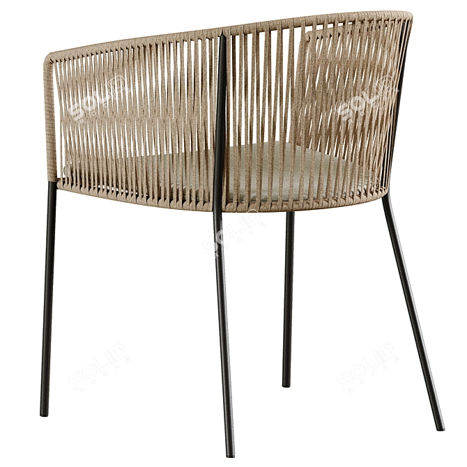 Elegant Outdoor Jocelyn Chair 3D model image 4