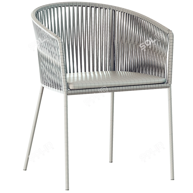 Elegant Outdoor Jocelyn Chair 3D model image 5