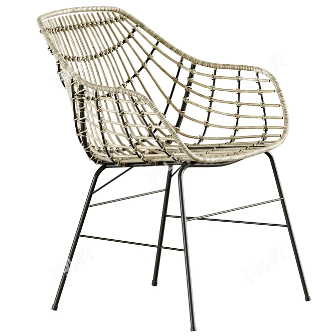 Outdoor ILDERHUSE Natural Chair 3D model image 1