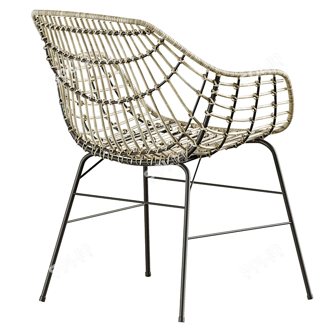 Outdoor ILDERHUSE Natural Chair 3D model image 3